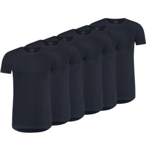 6 blauwe heren t-shirts